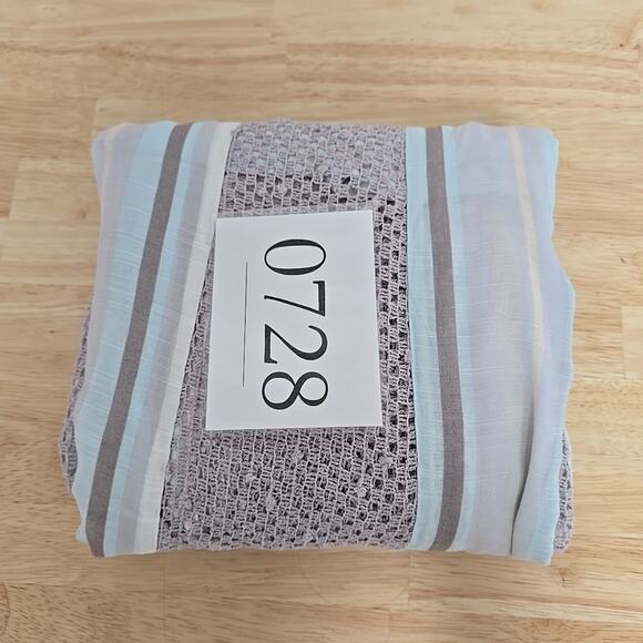 Soft Surroundings Striped Crochet Maxi Dress Blue Stripe Sleeveless Size Medium - Picture 9 of 9